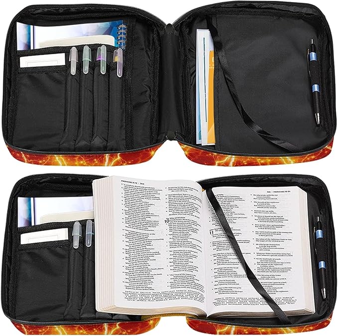 FDANDNDE Basket Ball Bible Cover with Handles and Zippered, Boys Bible Case for Church Study Bible, Boys Bible Bag Easy to Cleaning
