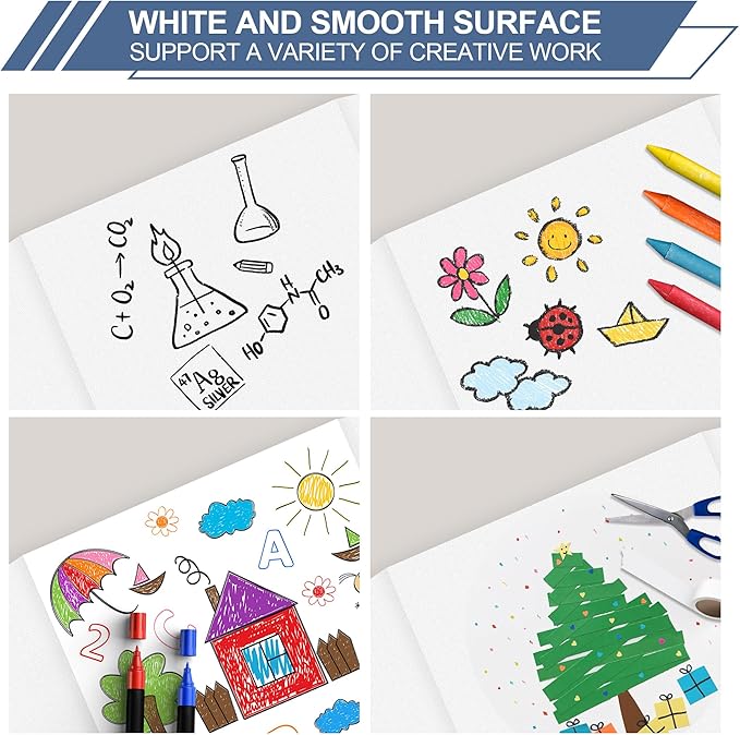 Rsgift 26x16.5 Trifold Poster Boards with Double Sided Tapes and Cardboard,Corrugated Display Boards,Professional Presentation Boards for School Project, Exhibitions(4PACKS)