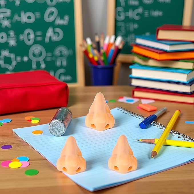 3 Pcs Nose Pencil Sharpener, Funny School Supplies for Boys and Girls Birthday Giveaways Cool Stationery Birthday Party Favors for Toddlers Eraser Pencil Sharpener Writing and Correction Supplies