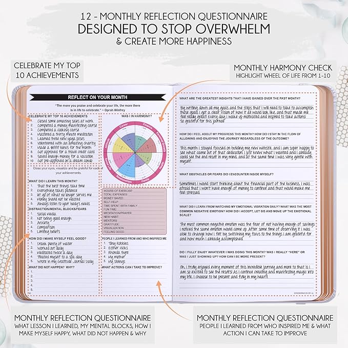 Deluxe 2026 Planner Weekly and Monthly | Law of Attraction Planner with Productivity App | 12-Month for Productivity, Gratitude & Goal Setting | Includes Foldable Vision Board, Gift Box & Stickers