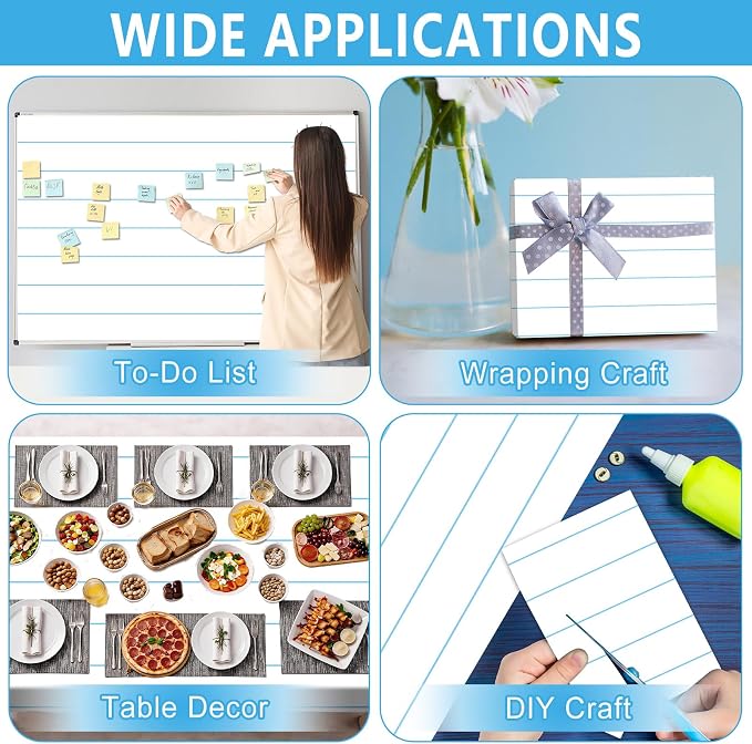 Lined Bulletin Board Roll Reusable Waterproof Erasable Blue Lined Non-Woven Fabric Bulletin Board Roll Wrinkle Resistant Background Poster for Home Classroom Decor Wrapping DIY Crafts 15.7" x 20ft