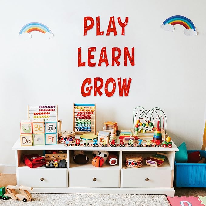 260 PCS Bulletin Board Letters 4 Inch Glitter Large Sticker Letters for Bulletin Board Self-Adhesive Alphabet Poster Board Letter for Classroom Home School Decor(Red)