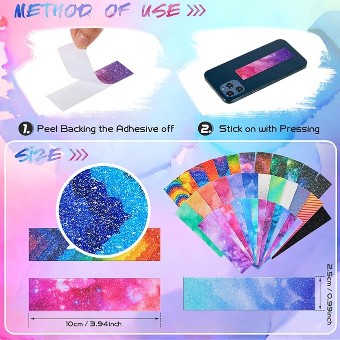Gersoniel 36 Pcs Anxiety Sensory Stickers Strips Adhesive Textured Mental Health Calm Stickers Mindfulness Fidget Decals Stress Anxiety Relief Items for Therapy Office Desk(Mixed Style)