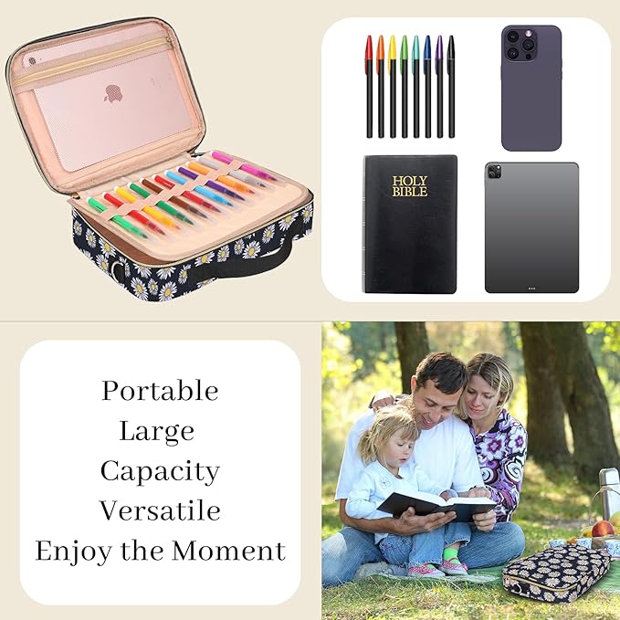 Dofilachy Bible Covers for Women - Stylish Bible Case with Durable Handle - Bible Carrying Case for Girls, Boys, Kids with Metal Zipper