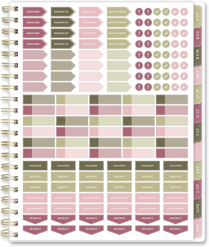 AT-A-GLANCE 2027 Planner, Weekly & Monthly, 13-Month Jan-Jan, 8.5" x 11", Badge, Floral (1842F-905-27)