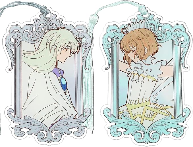 Anime Magic Cards Captor Sakura Bookmarks Set - Sweet Cartoon Cute Book Marks for Reading Women Men Anime Fans, Book Accessories Collection Decor Hangings Gifts (Acrylic Style 4)