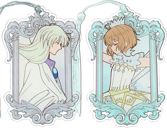 Anime Magic Cards Captor Sakura Bookmarks Set - Sweet Cartoon Cute Book Marks for Reading Women Men Anime Fans, Book Accessories Collection Decor Hangings Gifts (Acrylic Style 4)