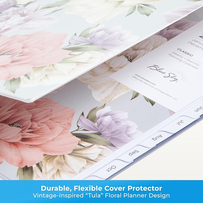 Blue Sky 2026 Weekly and Monthly Planner Calendar, January 2026 - December 2026, 8.5" x 11", Flexible Cover, Laminated Tabs, Durable Twin Wire Binding, Storage Pocket, Tula