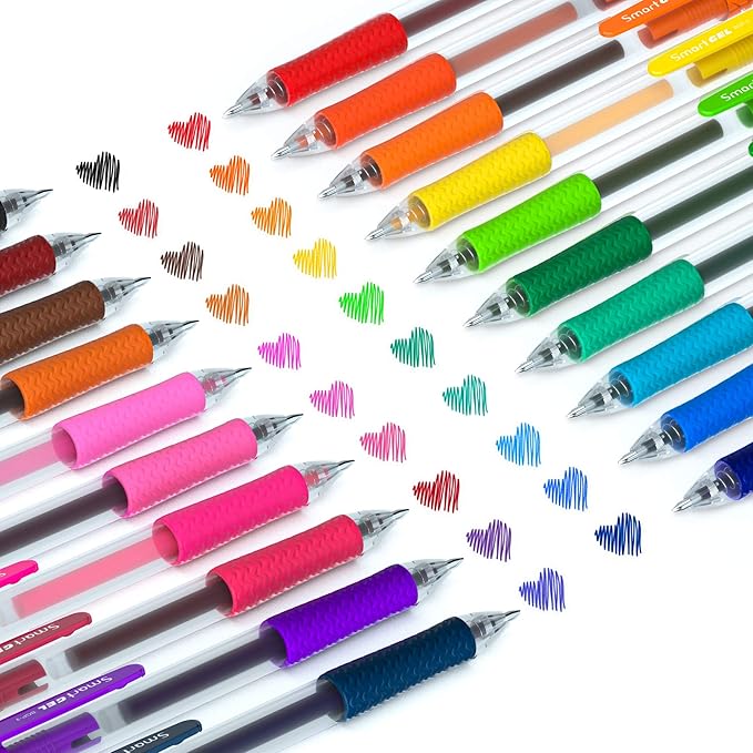 20 Colors Medium Point Colored Pens Retractable Gel Ink Pens with Comfort Grip,Smooth Writing for Journal Notebook Planner in Office Home (20 Colors) (20 Colors) (20 Colors)