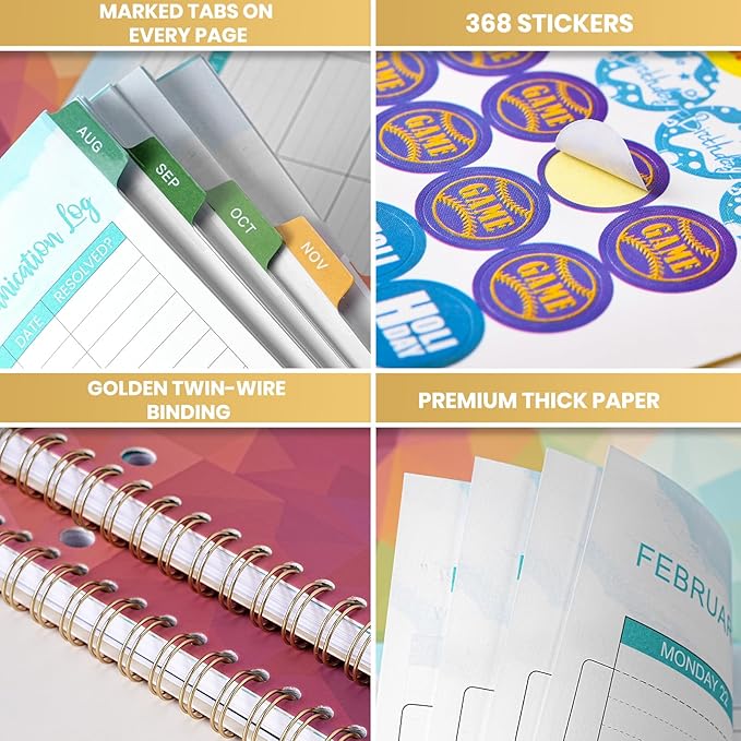 Student Planner 2026-2027 - School Planner 2026-2027, August 2026 - June 2027, 9" x 11", 26-27 Academic Planner Weekly and Monthly, Student Planners with Stickers, 3-Hole Punched, Monthly Tabs