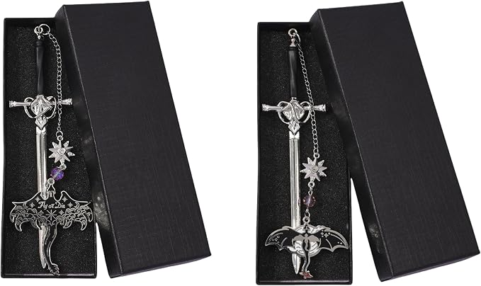 Fantasy Fourth Wing Dragon Sword Bookmarks - Fourth Wing Fans Page Markers Cool Bookmarks for Men Fantasy Dragon Gifts for Male Readers as Birthday Gifts (Dragon Bookmark Set 8)