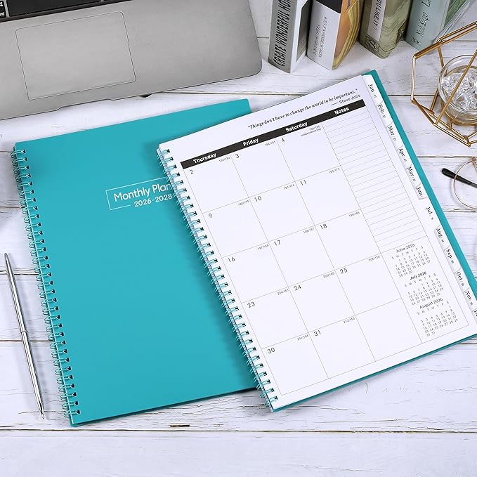 Monthly Planner 2026-2028 - Monthly Planner from July 2026 to June 2028, 8.5'' x 11'', 2-Year Planners with Inner Pocket