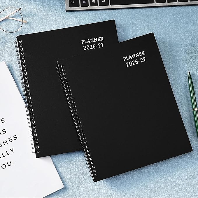 Planner 2026-2027 - Academic Planner 2026-2027 Weekly and Monthly from Jul. 2026 - Jun. 2027, 8" x 10", Wirebound, 12 Monthly Tabs, Flexible PP Cover, Suitable for School & Office, Enterprise