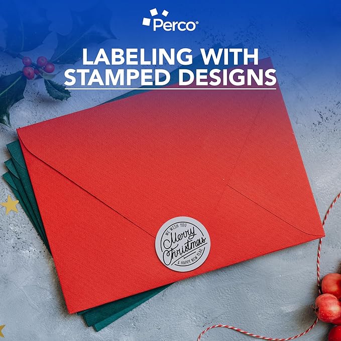 Perco Metallic Silver 3-Inch Perforated Circle Dot Sticker Labels—10 Rolls, 5,000 Round Stickers — with Permanent Adhesive for Award Seals, Event Marking, Packaging Accents, Gift Wrapping—Made in USA