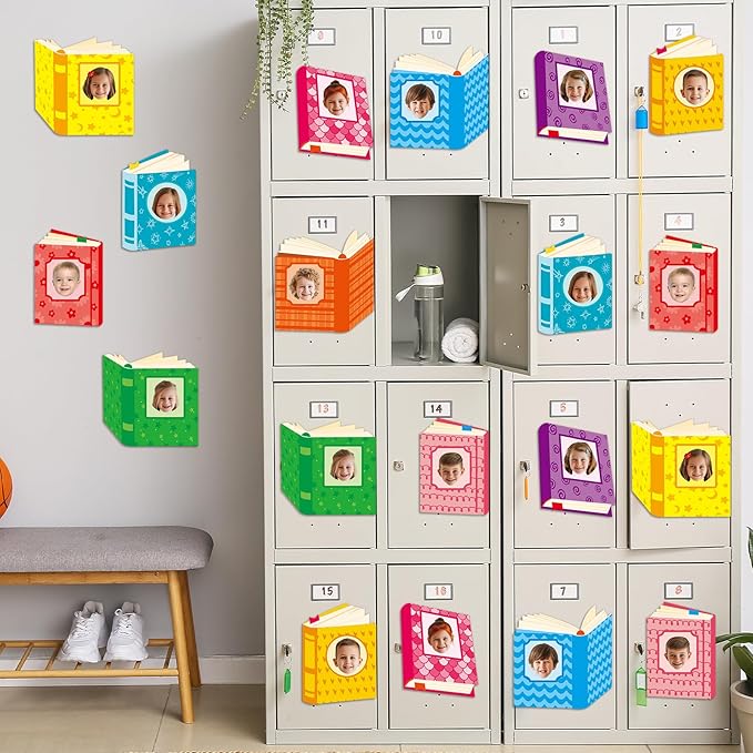 60pcs Book Theme DIY Cutouts Book Bulletin Board Decoration Set Colorful Reading Paper Cut-Outs Classroom Decor for Boy Girl Classroom DIY Photo Craft Kindergarten School Wall Door Supplies