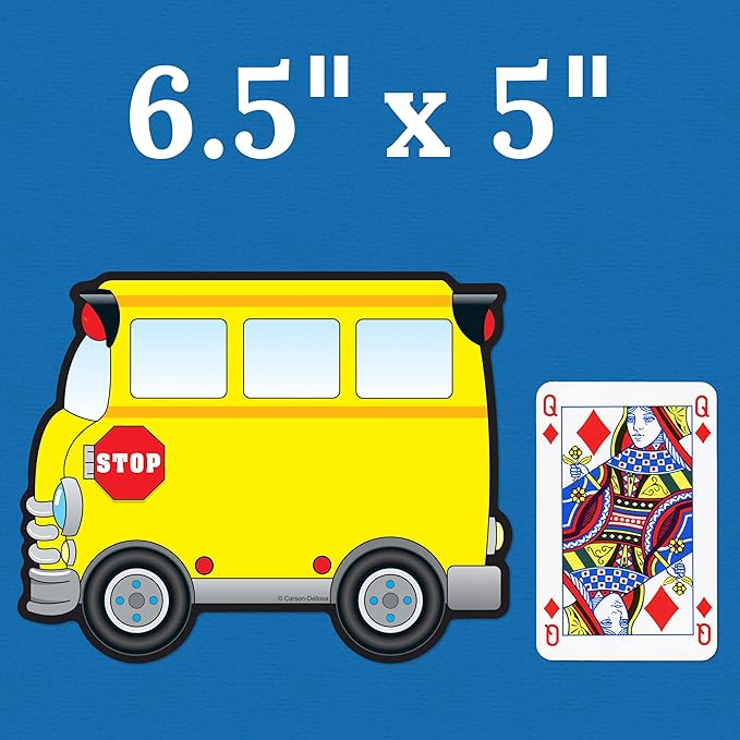 Carson Dellosa – School Bus Colorful Cut-Outs, Classroom Décor, 36 Pieces