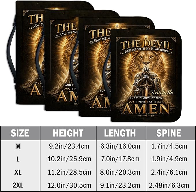 Personalized Man of God Bible Cover for Men, Christian PU Leather Bible Case with Handle Zipper, God Says I Am Warrior Scripture Bible Holder, Religious Gift for Men (Knee Before God)