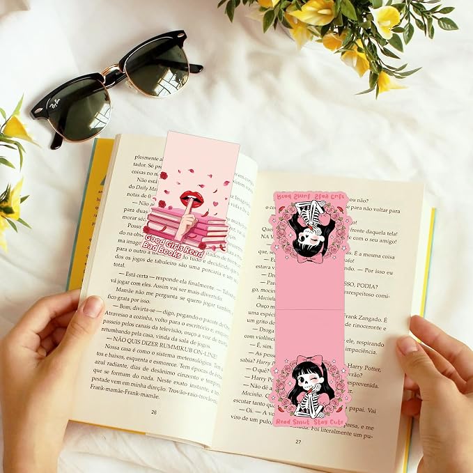 Smut Magnetic Bookmarks for Women, 10 Pcs Smutty Bookish Magnet Book Marks for Reading, Cute Spicy Romance Page Clips for Book Lovers, Valentines Day Gifts for Her
