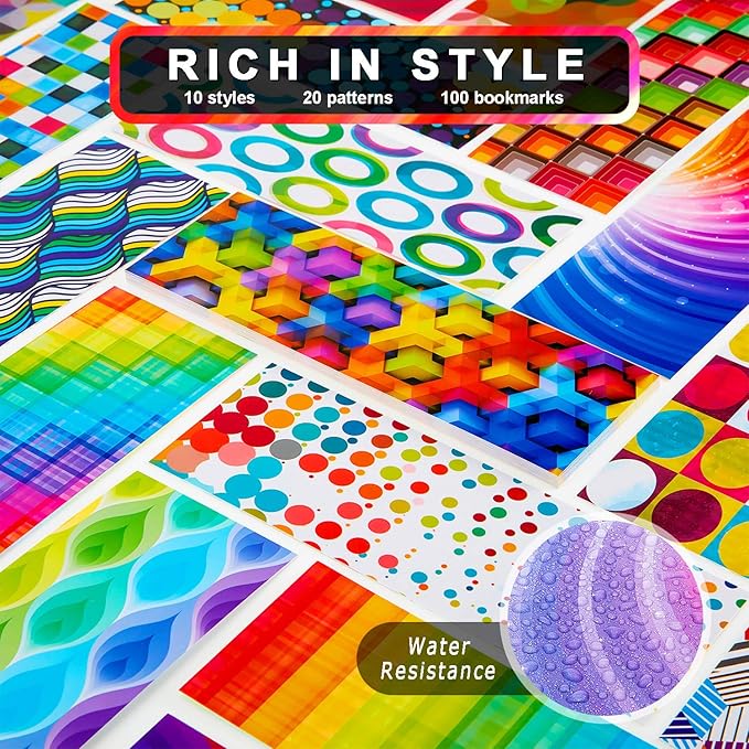 Laminated Book Markers Optical Bookmarks Reading Creative Colored Bookmarks for Teacher Student Office Stationery Supply(240 Pieces)
