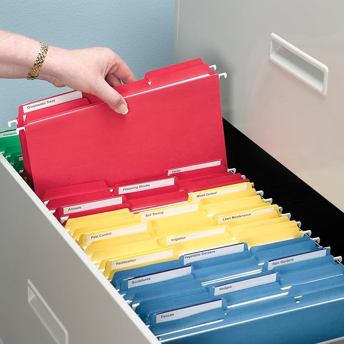 Smead Blue File Folders for Documents,with 1/3-Cut Tabs,Letter Size,Blue,for Easy Organization and Office Use (12043),100 Count (Pack of 5)
