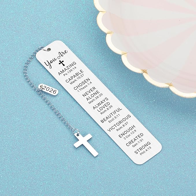 Baptism Gifts for Teen Girls Teenage First Communion Gifts for Girls Teens Boys Religious Christian Confirmation Gifts Bookmark for Women Girls Graduation Birthday Gifts Stocking Stuffers for Teen Boy