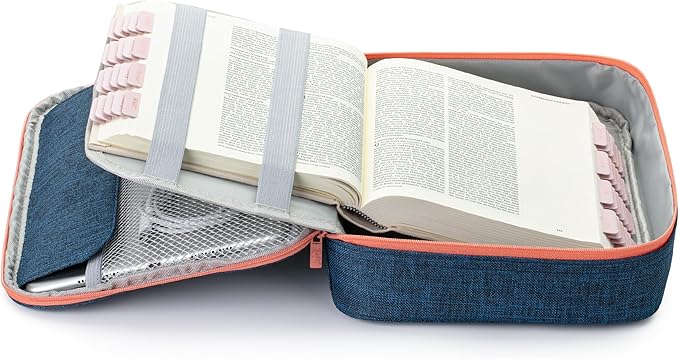 Mr. Pen- Bible Cover Case, Carrying Book Case with Durable Handle, Bible Protective Church Bag for Men & Women, Christian Gifts, Blue