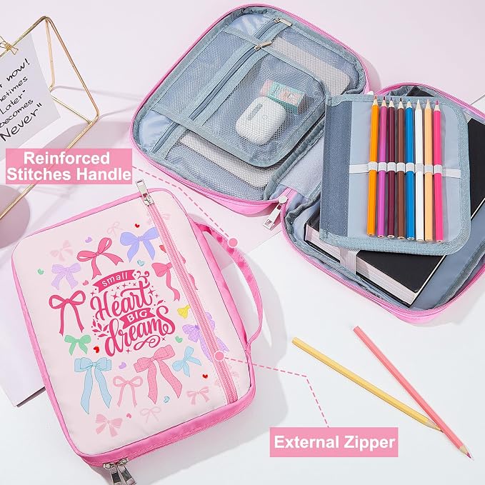 ICOSY Bible Cover Case for Women Girls Kids Bible Bag Case with Handle Kids Girls Bible Study Accessories Supplies