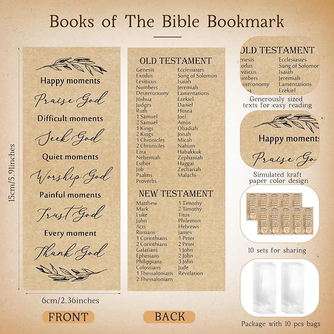 Lincia 30 Sets Christian Father's Day Birthday Gifts Bulk, Bible Verse Bookmarks Keychains with Bamboo Pens Religious Church Gifts Bulk for Men Ministry Bible Study Pastor Appreciation Church Events