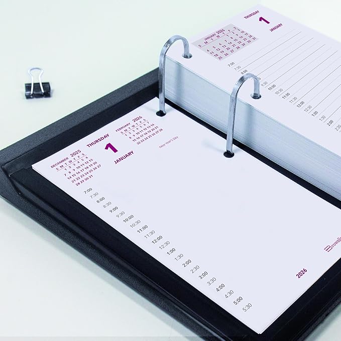Brownline® 2026 Daily Desk Calendar Refill, 12 Months, January to December, 6" x 3.5" (C2R-26)