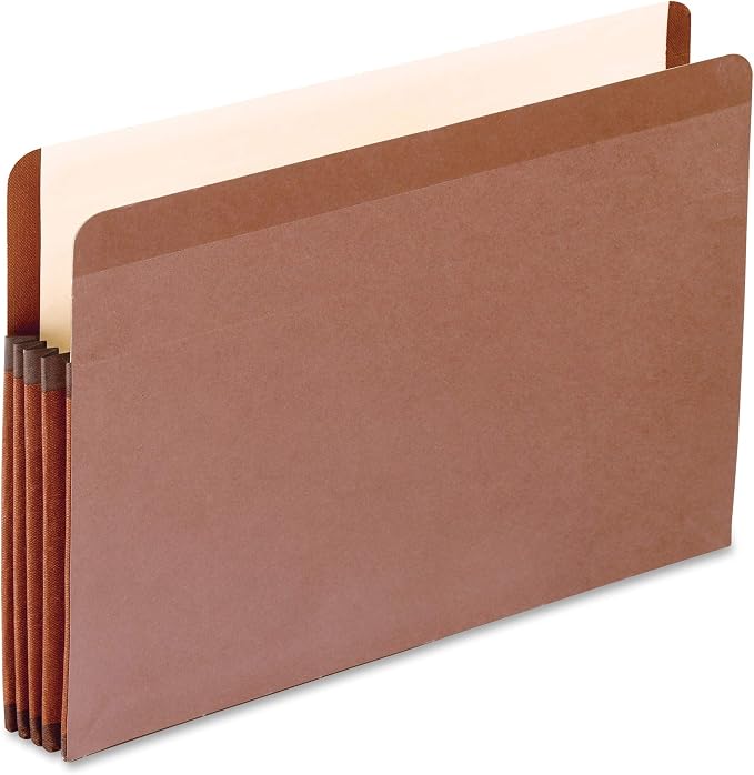 Pendaflex 85363 Premium Reinforced Expanding File Pockets, Straight Cut, 1 Pocket, Legal, Brown (Box of 10)