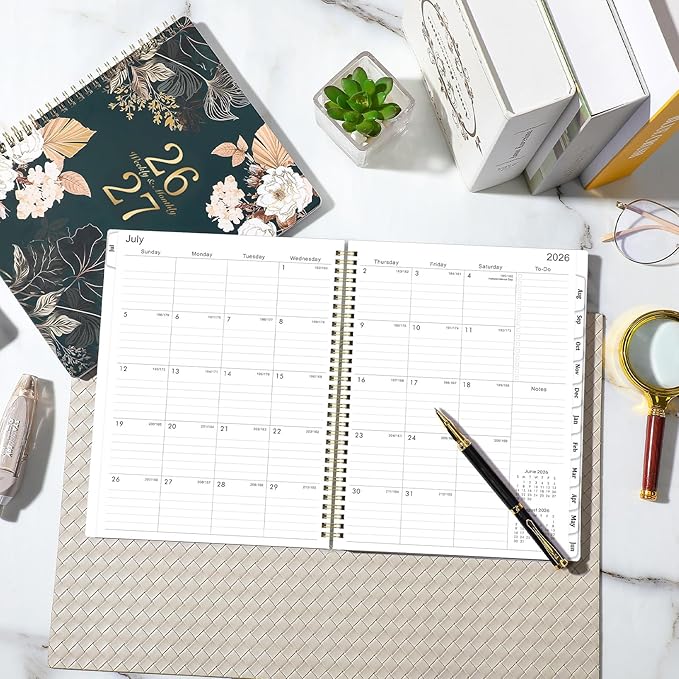 2026-2027 Planner - 9" x 11", 2026-2027 Weekly & Monthly Planner, JUL.2026 - JUN.2027, Large Academic Calendar with Sturdy Cover, Premium Paper, Twin-wire Binding, Monthly Tabs
