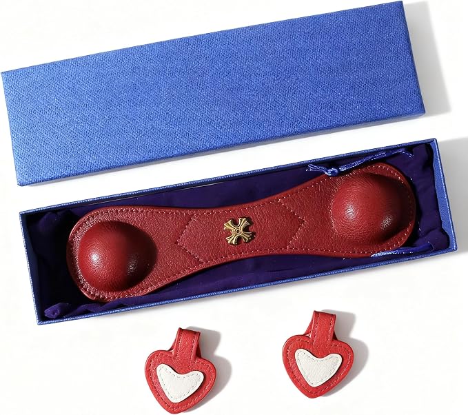 Book Weight Holder Wooden Thumb Book Page Open Weighted Bookmark Corner Reading Accessories Office Desk Decor Executive Gift for Writer Reader (Red)