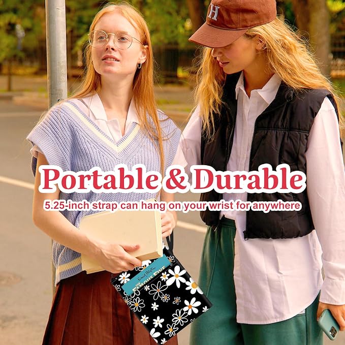 Slohif Book Sleeve Pouch Book Cover Protector with Zipper Cute Daisy Flower Book Beau Booksleeve Small Large Pouches for Paperback HardBook Cover Reading Accessories for Students Women Readers