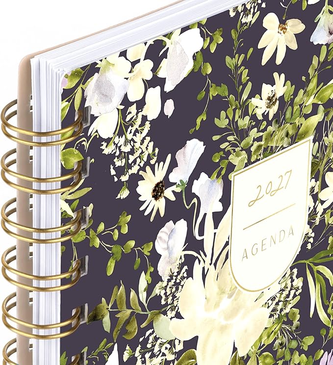 Mead Cambridge 2027 Planner, Weekly & Monthly, 5.5" x 8.5", Leah Bisch, Peony Garden (LB57-200-27)