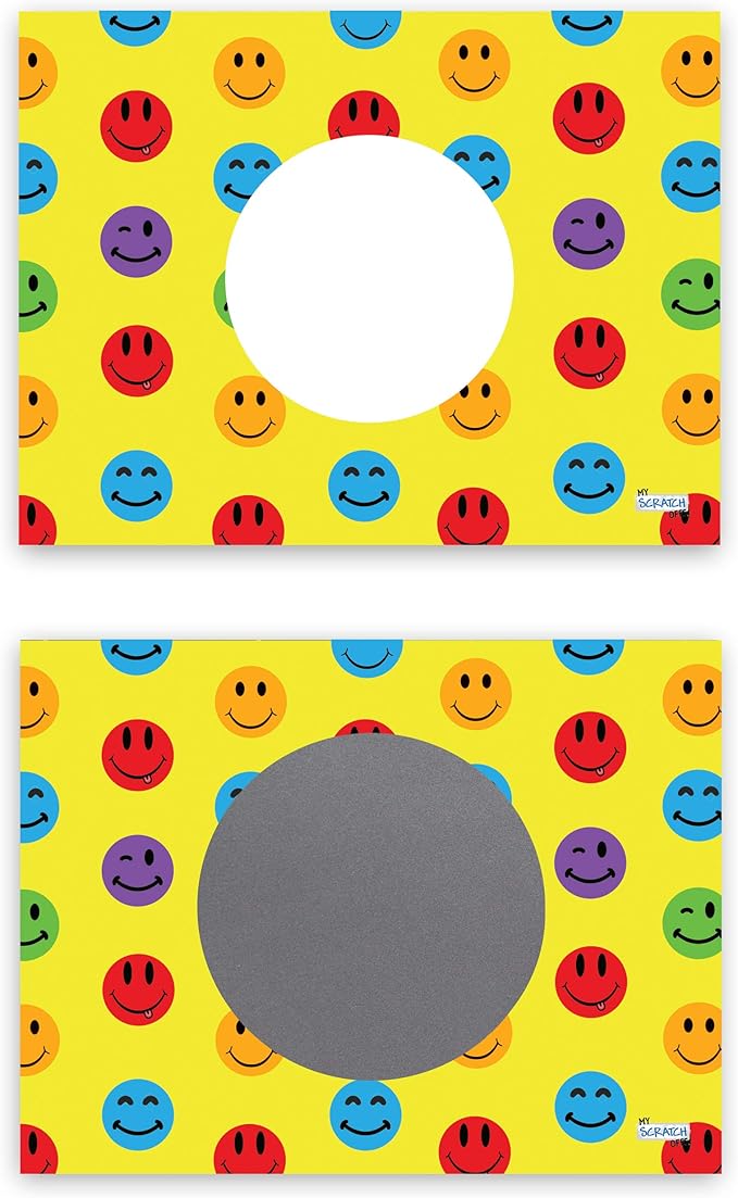 My Scratch Offs Scratch-Off Card Prizes for Kids Students Smiley Teacher Rewards Supplies for The Classroom 20 Pack