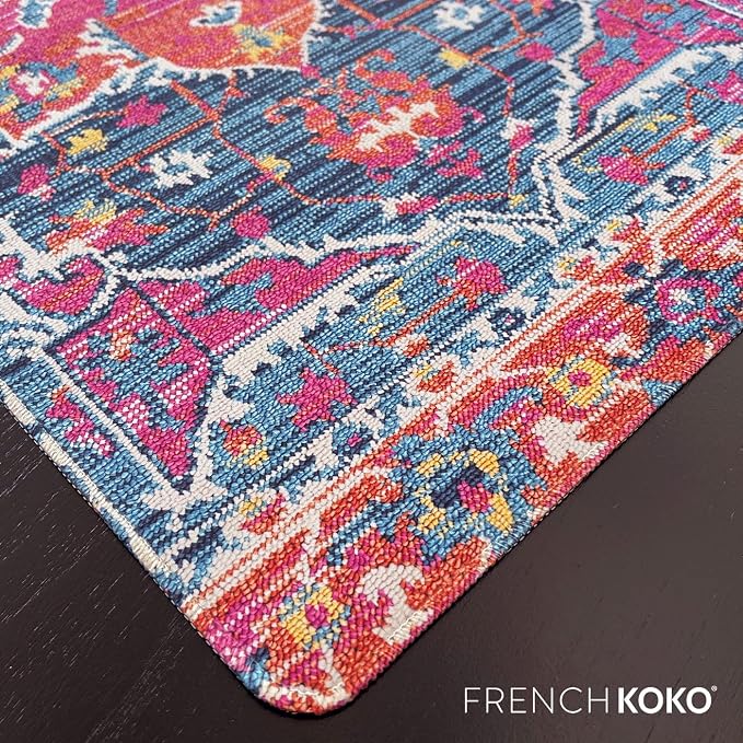 French KOKO Large Mouse Pad, Desk Mat, Keyboard Pad, Desktop Home Office School Essentials College Cute Decor Big Extended Laptop Protector Computer Accessories Pretty Mousepad Women Girls XL
