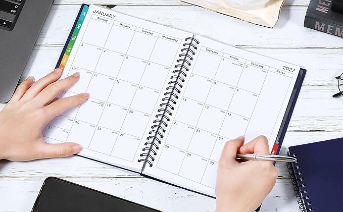 Planner 2026-2027 - 2026-2027 Planner Weekly and Monthly with Tabs, July 2026 - June 2027, 6.25" × 8.3", Strong Twin-Wire Binding