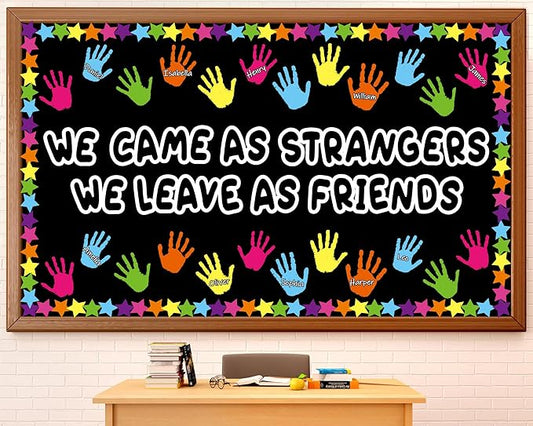 Graduation Bulletin Board Set Colorful Handprint ThemedClassroom Decoration Congratulations Graduate Bulletin Board Affirmation Station Craft Cutouts for Class of 2026 Chalkboard Wall Decor