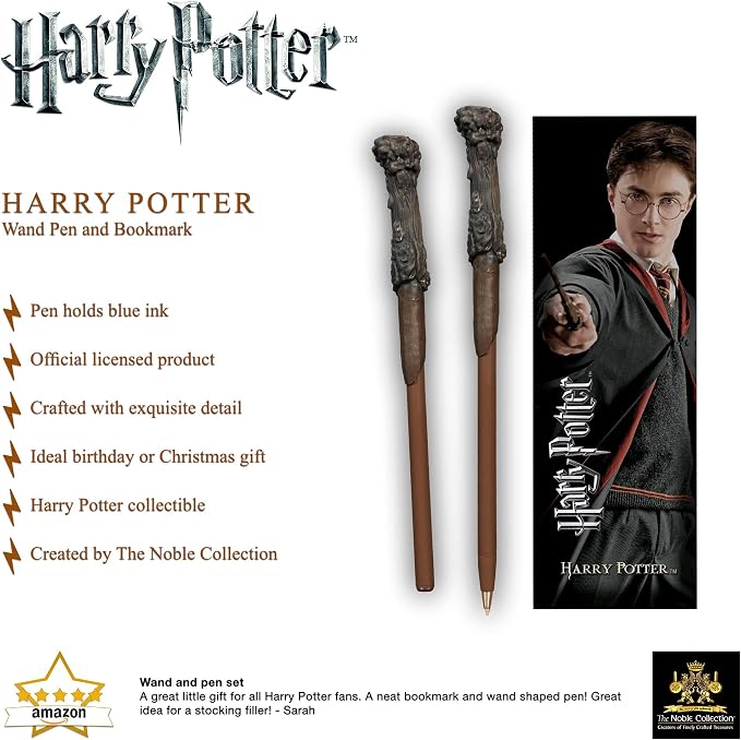 The Noble Collection Harry Potter Wand Pen and Bookmark