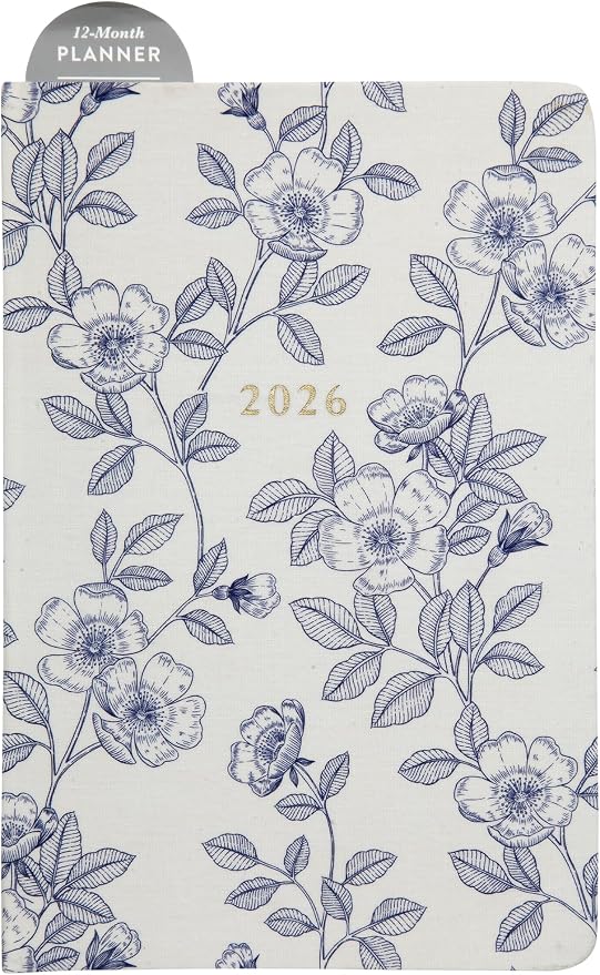 WORLD TRAVELER 2026 Planner - 6x8 Inch Weekly and Monthly Calendar Planner Agenda Book with Bookmark & Ribbon for School and Office, Size 6X8, Blue & Navy