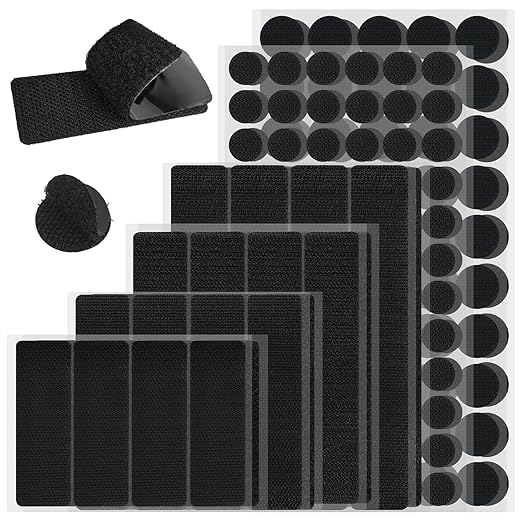 138 Sets Heavy Duty Hook and Loop Strips, High Adhesive, Heat Resistant & Waterproof for Indoor and Outdoor Use: Car, Home, Office, RV, Boat