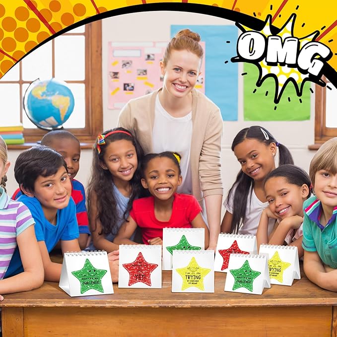 36 Pcs I Need Help Mini Flip Charts Star Classroom Management Need Tools Behavior Self Assessment Cards for Teachers School Educational and Learning Activities Supplies(Novel Style)