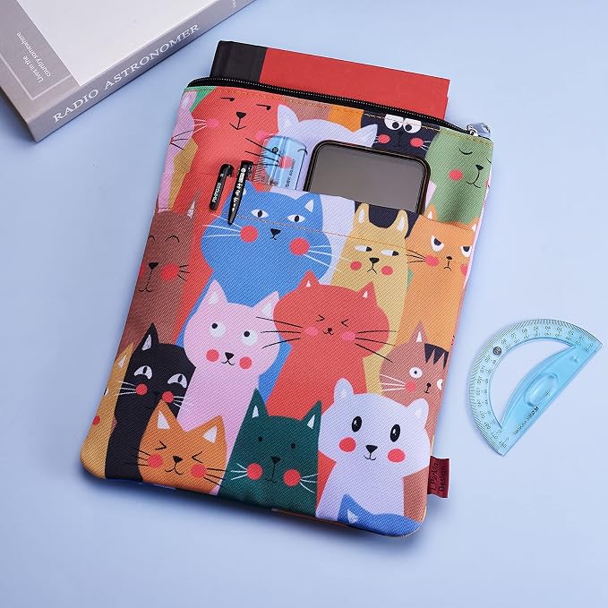 Book Sleeve for Book Lovers, Bookish Book Protector, Book Covers for Paperbacks, Washable Fabric, Book Sleeves with Zipper, Medium 11 Inch X 8.7 Inch