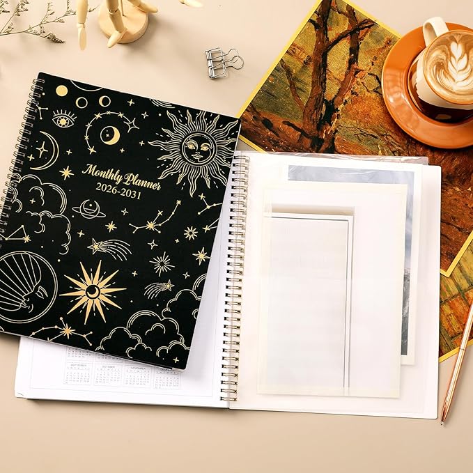 2026-2031 Monthly Planner/Calendar - 5 Year Monthly Planner 2026-2031 from Jul. 2026 - Jun. 2031, 9" x 11", 60 Months Calendar, Large 5 Year Planning with Tabs, Double-Side Pocket, Holidays