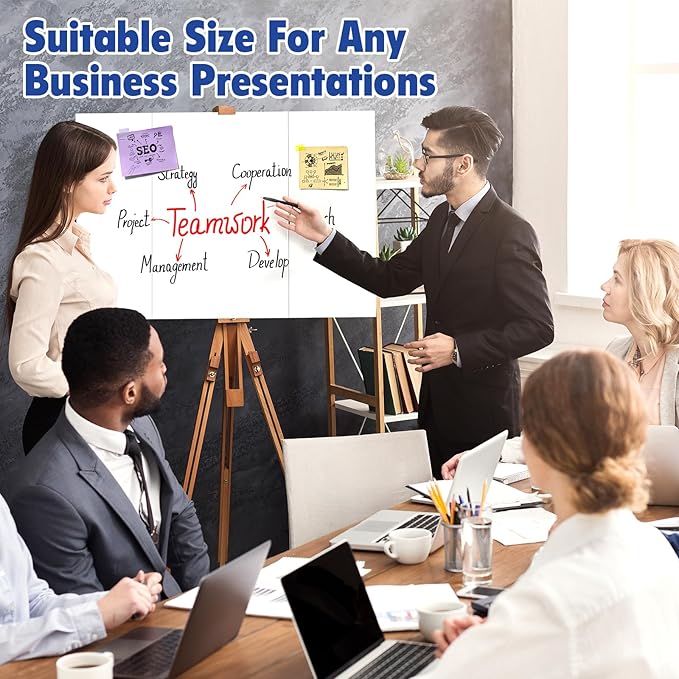 Trifold Poster Board,36 Pack 24" x 16" White Corrugated Poster Boards,Display Board,Perfect for School Projects, Science Fairs, Event Displays, and Business Presentations