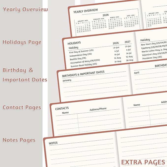 2026-2029 Pocket Monthly Planner, 3 Year Calendar 2026-2029, 6.2’’ x 3.6’’ x 0.67’’, Small Calendar 2026, 36 Months from Jul 2026 - Jun 2029, Hardcover, Back Pocket, Thick Paper, Lightweight to carry
