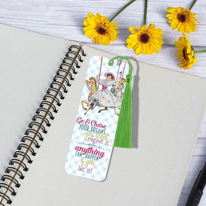 Mary Inspirational Bookmarks, Beloved Musical Book Themed Page Markers with Tassels, Set of 10