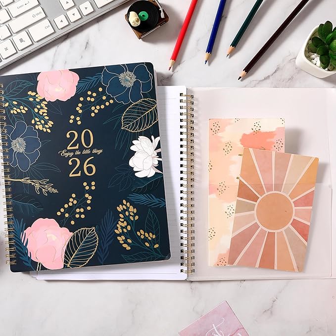 2026 Planner - Planner 2026, January - December 2026, Weekly and Monthly Planner, 9'' x 11", 2026 Calendar Planner, Monthly Tabs, Twin-wire Binding, Back Pocket, Holidays