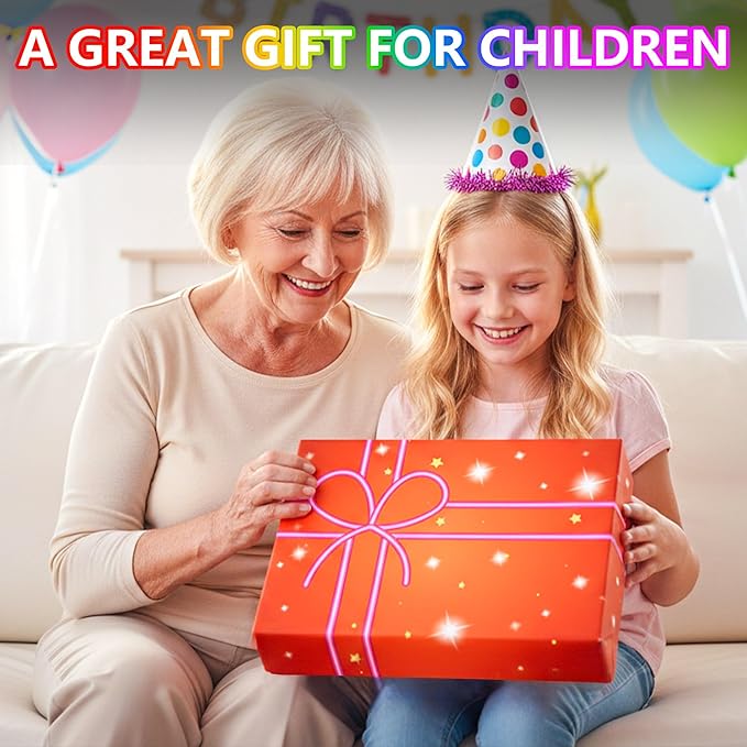 16" Led Drawing Board for Kids – 4 Modes Led Note Board with Colors 7, Light up Drawing Board for Kids Adults, Acrylic Dry Erase Magic Boards for Writing Glow Art, Easter Gifts for Grandkids, 20PCS