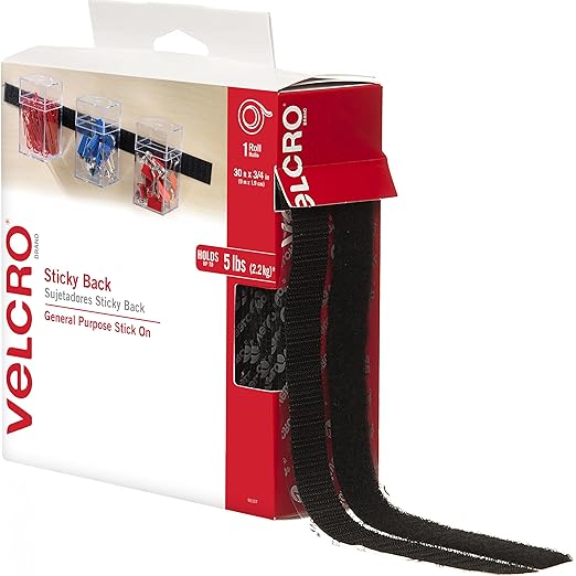VELCRO Brand Extreme Outdoor Mounting Tape & ONE-WRAP Cable Ties & – 30 ft Sticky Back Hook and Loop Fasteners
